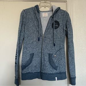 Quiksilver blue zip sweatshirt